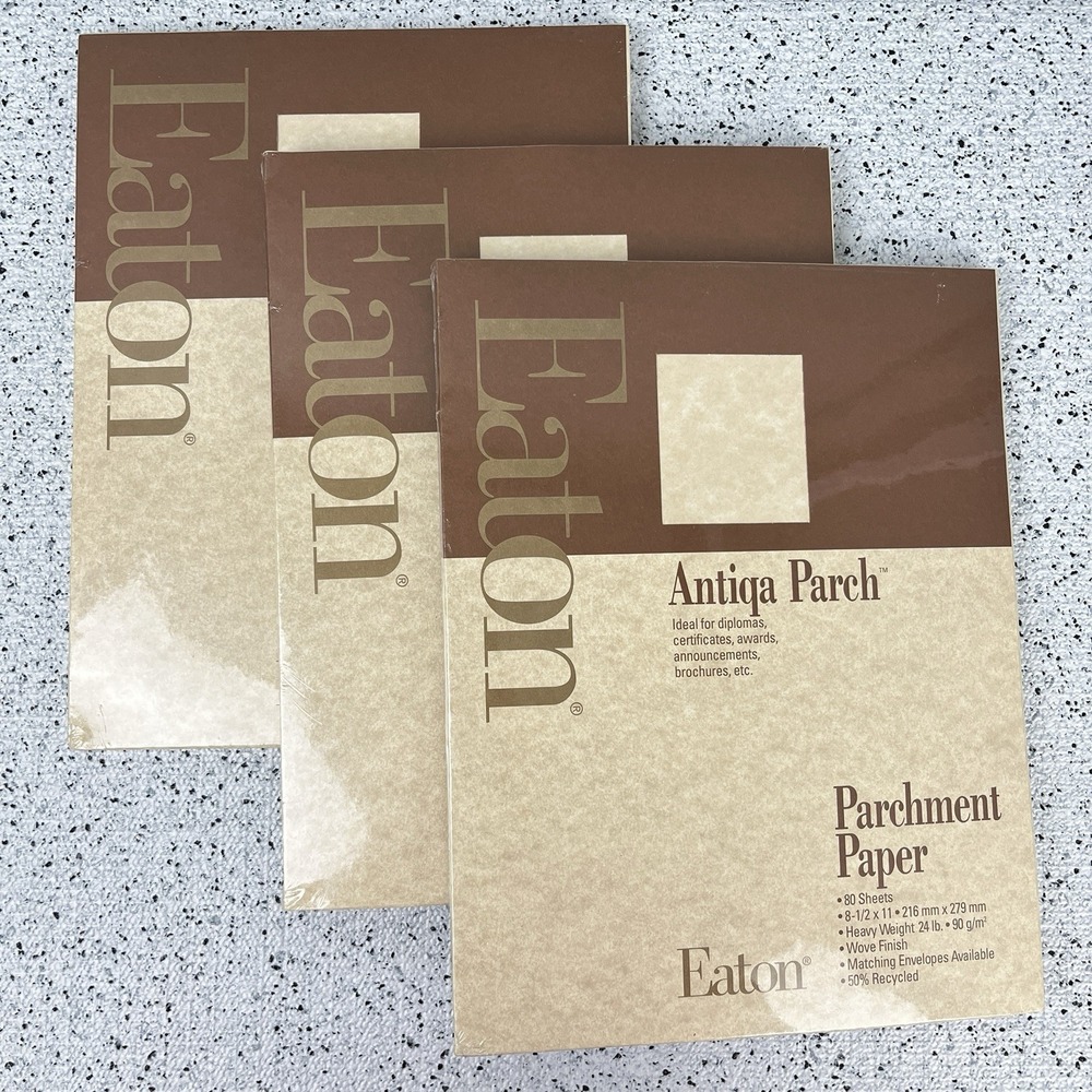Eaton Parchment Paper Antiqa Parch Lot of 3 Packs‎ New Sealed 8.5x11